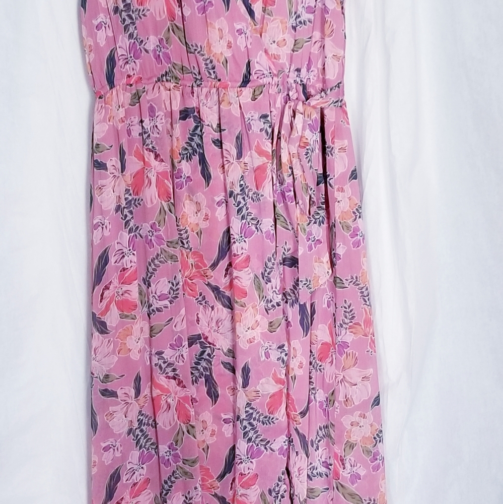 Women's Maxella Floral Sleeveless Wrap Maxi Dress Sz L New - Picture 3 of 7